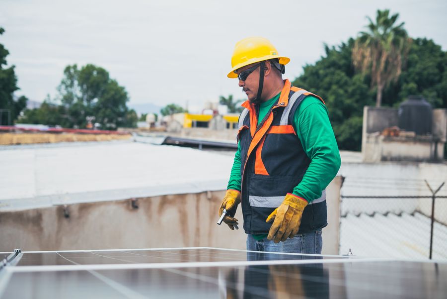 Contractor on-site during an inspection